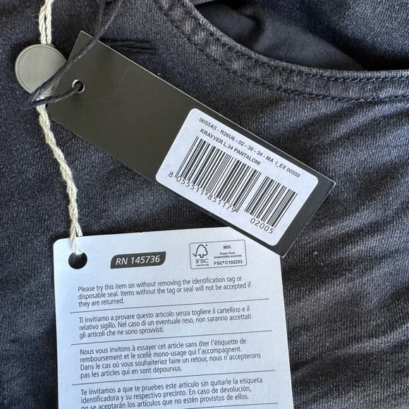 NWT Diesel Industry Krayver R26U6 Faded Gray Jeans W36 L34